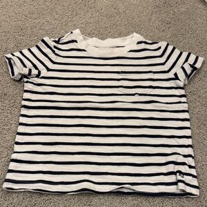 Janie & Jack NauticalPocket Tee - Navy & White